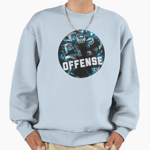 Football Team Hot Blue Fire Nifty Art Sweatshirt - Novelty Apparel Unisex - T-Shirt, Sweatshirt, Hoodie