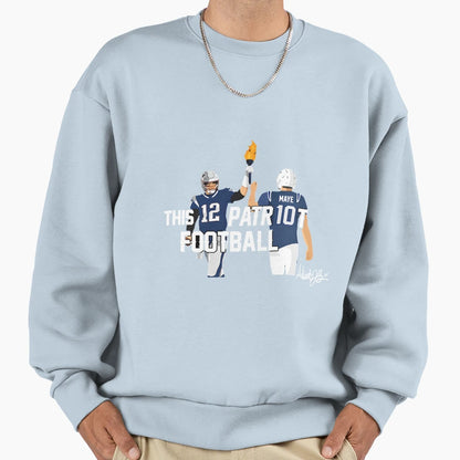 New England Football Brady And Sweatshirt - Minimalist Print Men Women - T-Shirt, Sweatshirt, Hoodie