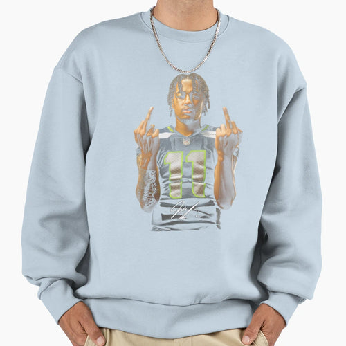 Jaxon Smith Njigba Middle Finger Sweatshirt - Fun Novelty Design for Adults - T-Shirt, Sweatshirt, Hoodie