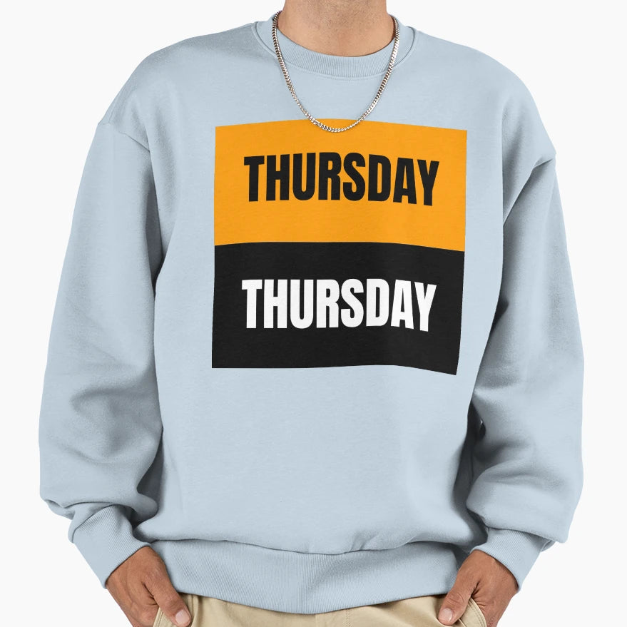 Thursday Pattern Orange And Black Sweatshirt - Graphic Print for Adults - T-Shirt, Sweatshirt, Hoodie