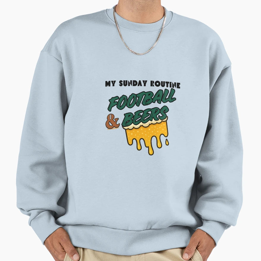 Jets Sunday Football Beers Sweatshirt - Fun Novelty Design Men Women - T-Shirt, Sweatshirt, Hoodie