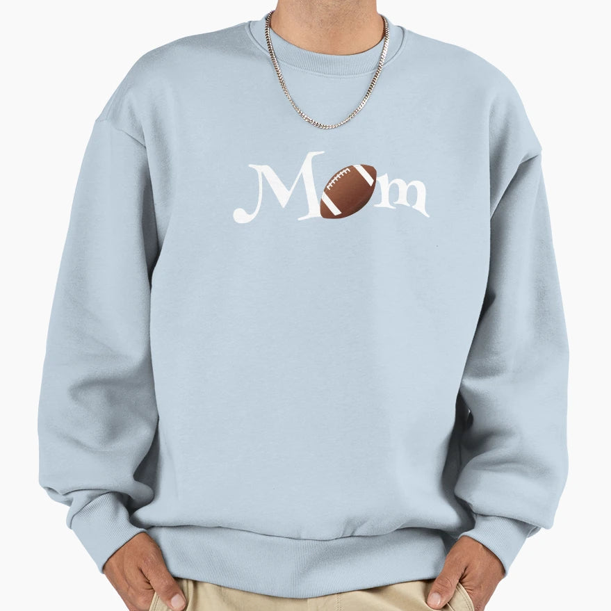 Football Mom Supportive American Sweatshirt - Custom Art Print Men Women - T-Shirt, Sweatshirt, Hoodie