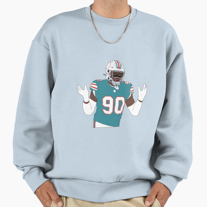 Miami Dolphins Shaq Lawson Sweatshirt - Casual Everyday Wear Men Women - T-Shirt, Sweatshirt, Hoodie