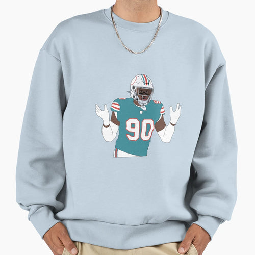 Miami Dolphins Shaq Lawson Sweatshirt - Casual Everyday Wear Men Women - T-Shirt, Sweatshirt, Hoodie