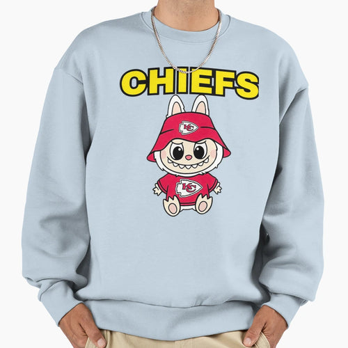 Labubu Football Chiefs Sweatshirt - Streetwear Style for Adults - T-Shirt, Sweatshirt, Hoodie