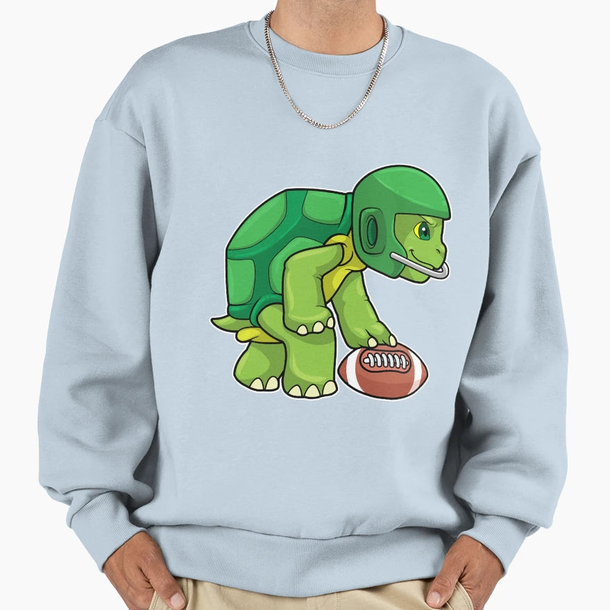 Turtle Sports Football Helmet Sweatshirt - Novelty Apparel for Adults - T-Shirt, Sweatshirt, Hoodie
