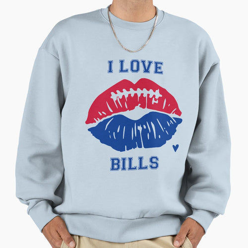 I Love Bills Sweatshirt - Novelty Apparel for Adults - T-Shirt, Sweatshirt, Hoodie