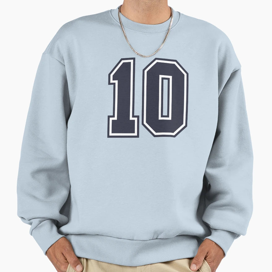 10 Sports Number Ten Sweatshirt - Novelty Apparel Unisex - T-Shirt, Sweatshirt, Hoodie