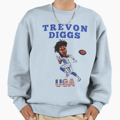 Trevon Diggs Usa Sweatshirt - Minimalist Print Men Women - T-Shirt, Sweatshirt, Hoodie