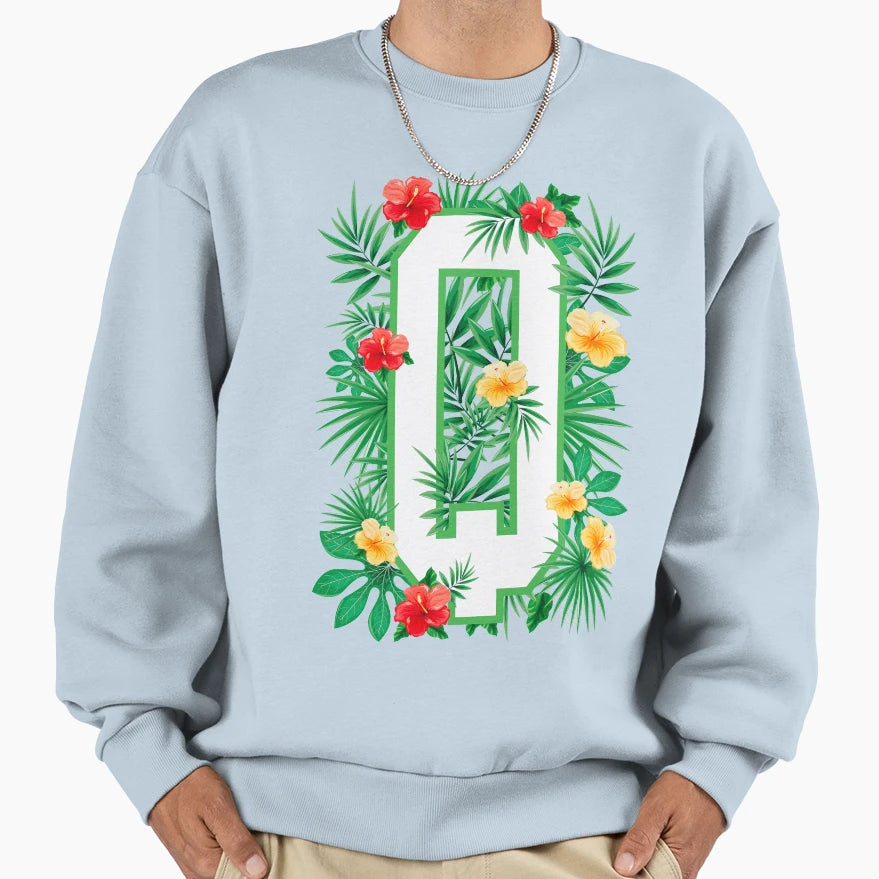 Capital Letter Q Alphabet Monogram Sweatshirt - Graphic Print Men Women - T-Shirt, Sweatshirt, Hoodie