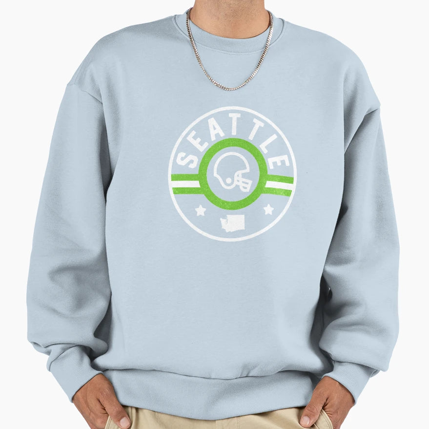 Seattle Football Stars And Sweatshirt - Fun Novelty Design for Adults - T-Shirt, Sweatshirt, Hoodie