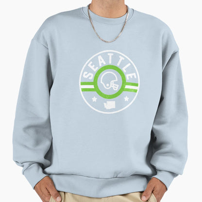 Seattle Football Stars And Sweatshirt - Fun Novelty Design for Adults - T-Shirt, Sweatshirt, Hoodie