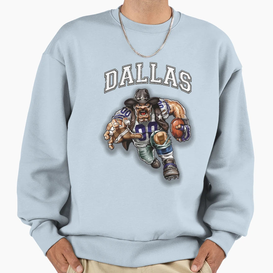 Dallas Football Png Sweatshirt - Casual Everyday Wear Men Women - T-Shirt, Sweatshirt, Hoodie