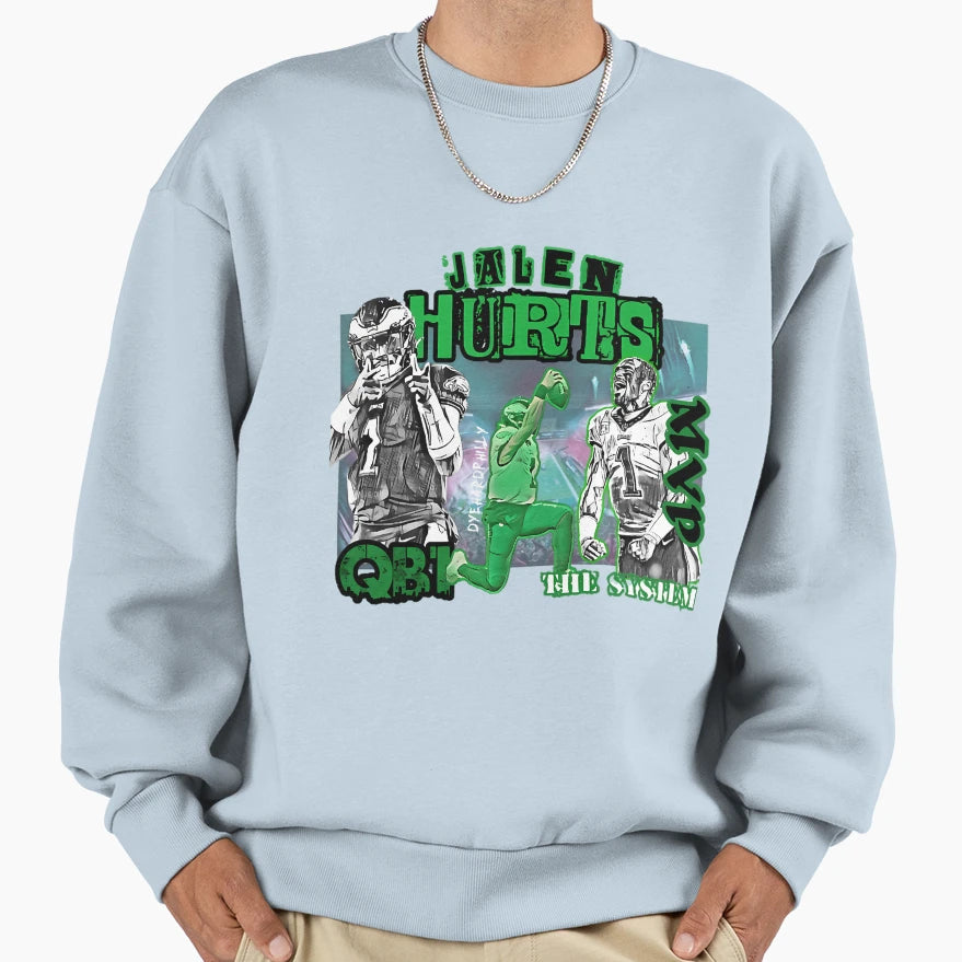 Quarterback Sports Player Sweatshirt - Custom Art Print Unisex - T-Shirt, Sweatshirt, Hoodie