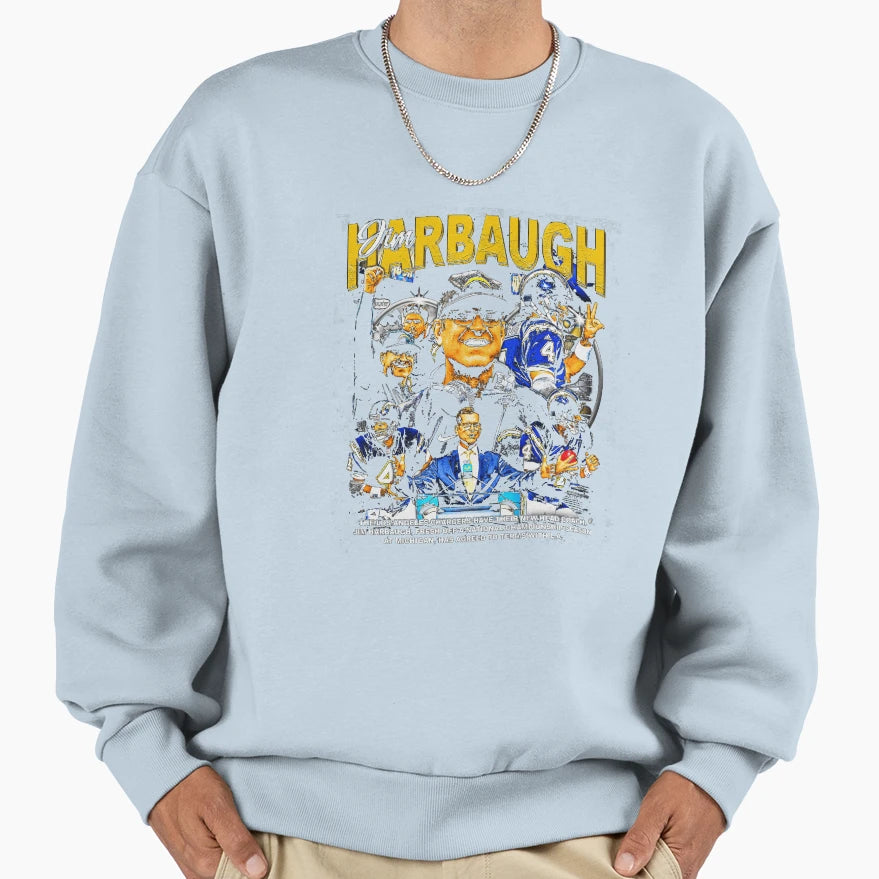 Jim Harbaugh Bootleg Sweatshirt - Custom Art Print for Adults - T-Shirt, Sweatshirt, Hoodie