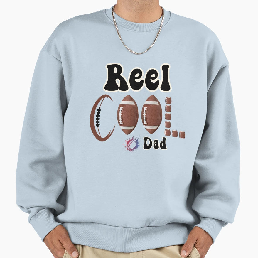 Fathers Day American Football Dad Sweatshirt - Custom Art Print for Adults - T-Shirt, Sweatshirt, Hoodie