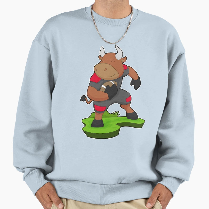 Bull American Football Sports Sweatshirt - Trendy Graphic for Adults - T-Shirt, Sweatshirt, Hoodie