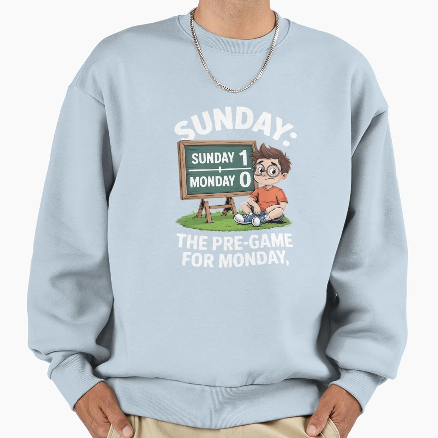 Sunday Pre Game Monday Scoreboard Sweatshirt - Graphic Print for Adults - T-Shirt, Sweatshirt, Hoodie