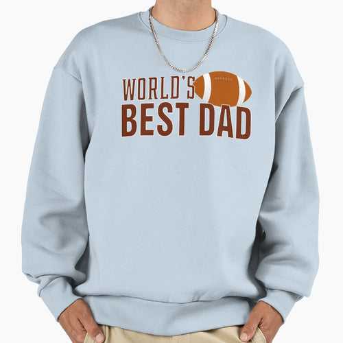 Simple Worlds Best Dad Typography Sweatshirt - Minimalist Print for Adults - T-Shirt, Sweatshirt, Hoodie