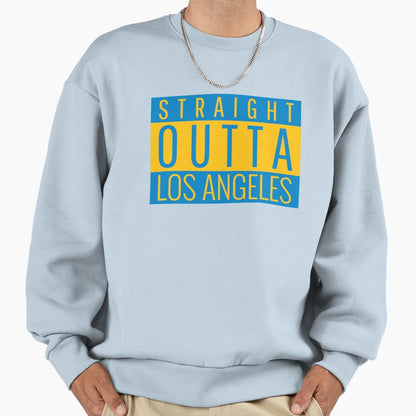 Straight Outta Los Angeles Football Sweatshirt - Unique Graphic Unisex - T-Shirt, Sweatshirt, Hoodie