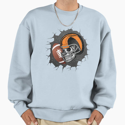 Halloween Fotball Skull American Sweatshirt - Novelty Apparel Unisex - T-Shirt, Sweatshirt, Hoodie