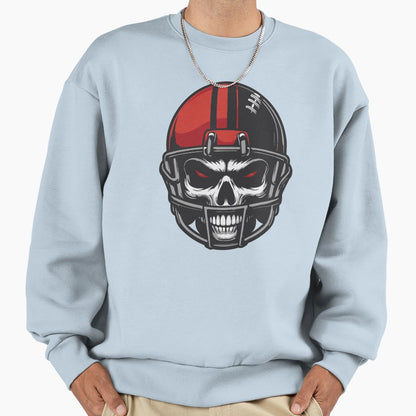 Scary Skull American Football Helmet Sweatshirt - Custom Art Print Unisex - T-Shirt, Sweatshirt, Hoodie