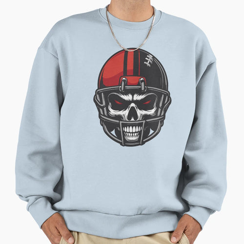 Scary Skull American Football Helmet Sweatshirt - Custom Art Print Unisex - T-Shirt, Sweatshirt, Hoodie