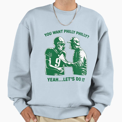 Philly Special Green Sweatshirt - Fun Novelty Design Men Women - T-Shirt, Sweatshirt, Hoodie