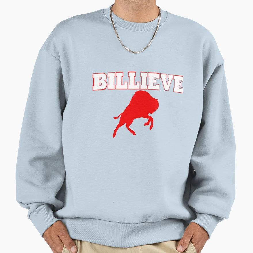 Billieve Red Bull Sweatshirt - Trendy Graphic for Adults - T-Shirt, Sweatshirt, Hoodie