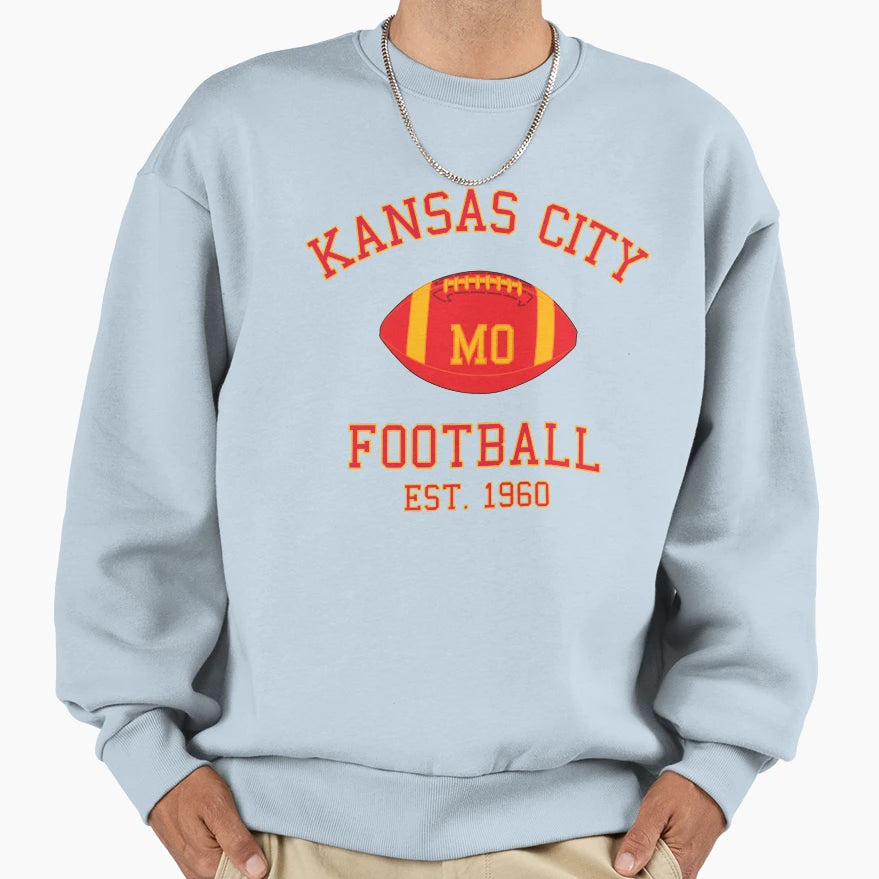 Kansas City Football Sweatshirt - Casual Everyday Wear Men Women - T-Shirt, Sweatshirt, Hoodie
