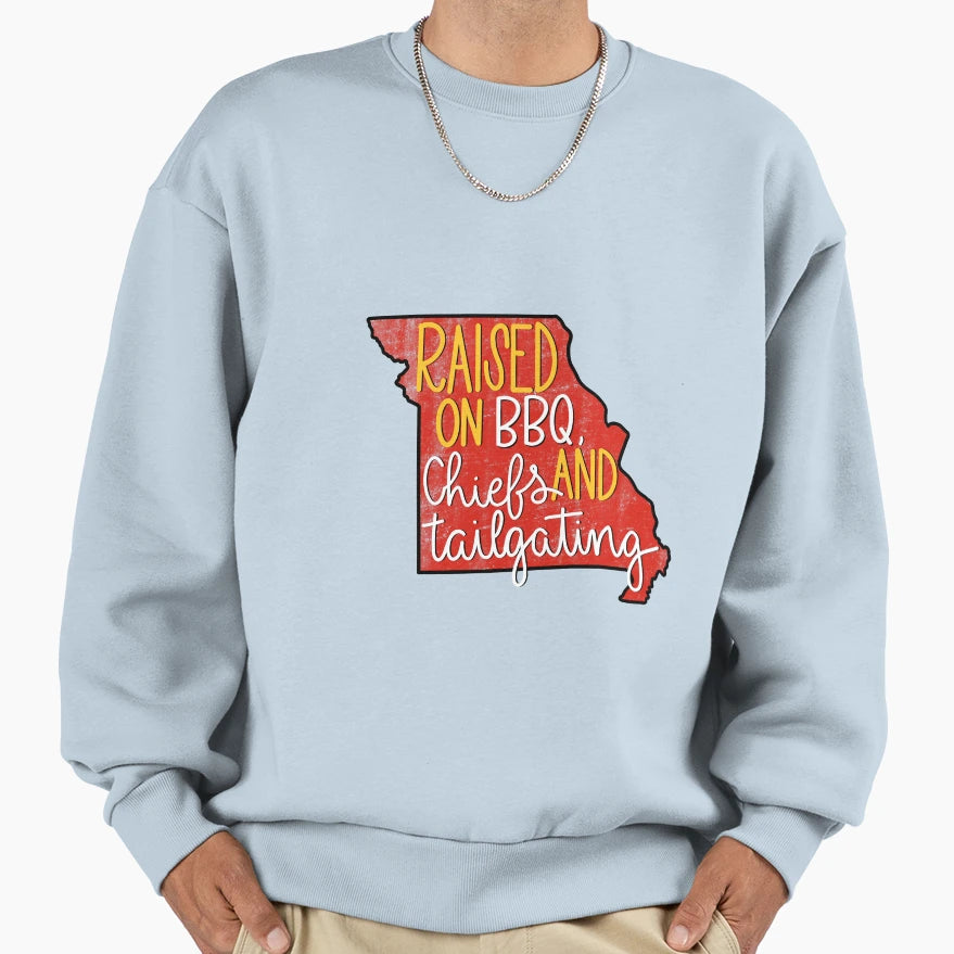 Kansas City Raised Sweatshirt - Minimalist Print Unisex - T-Shirt, Sweatshirt, Hoodie