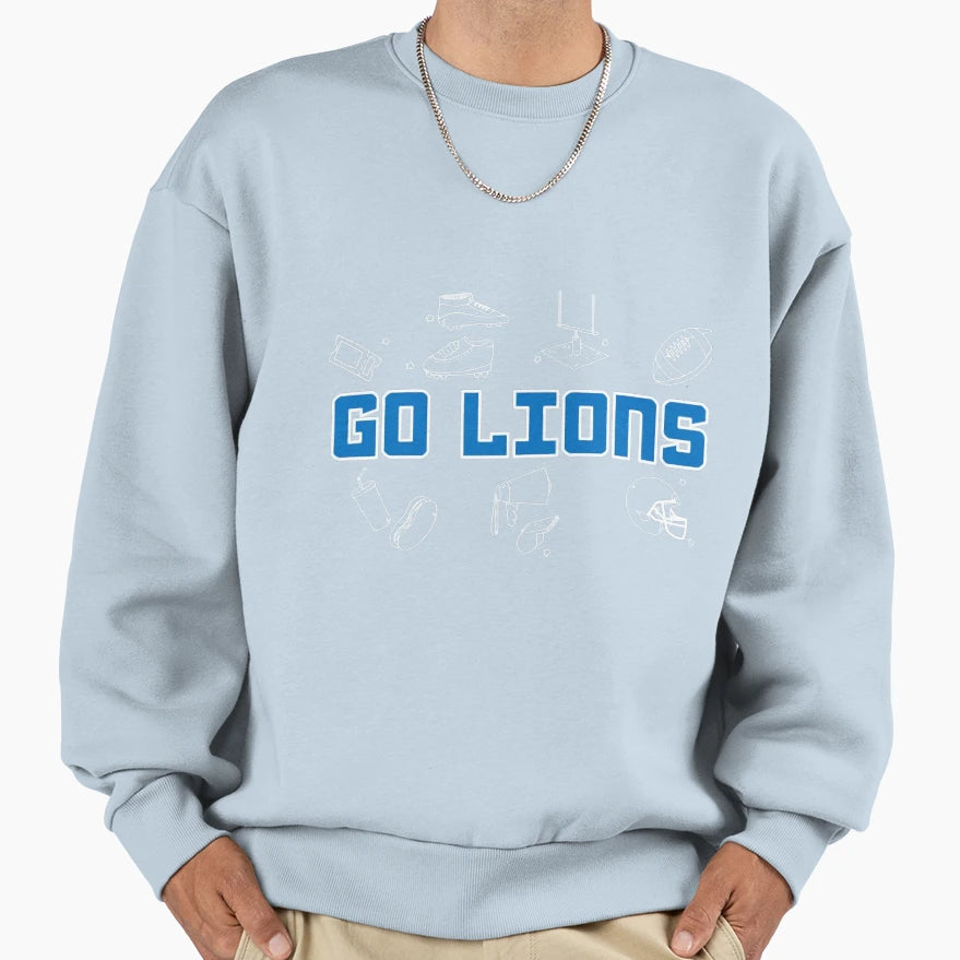 Football Detroit Lions Sweatshirt - Casual Everyday Wear Unisex - T-Shirt, Sweatshirt, Hoodie