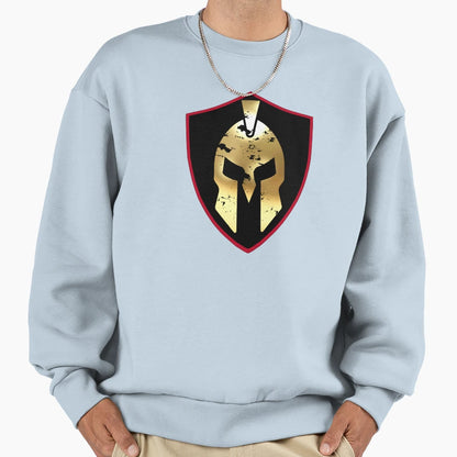 Gold Spartan Helmet Black Gold Sweatshirt - Streetwear Style for Adults - T-Shirt, Sweatshirt, Hoodie