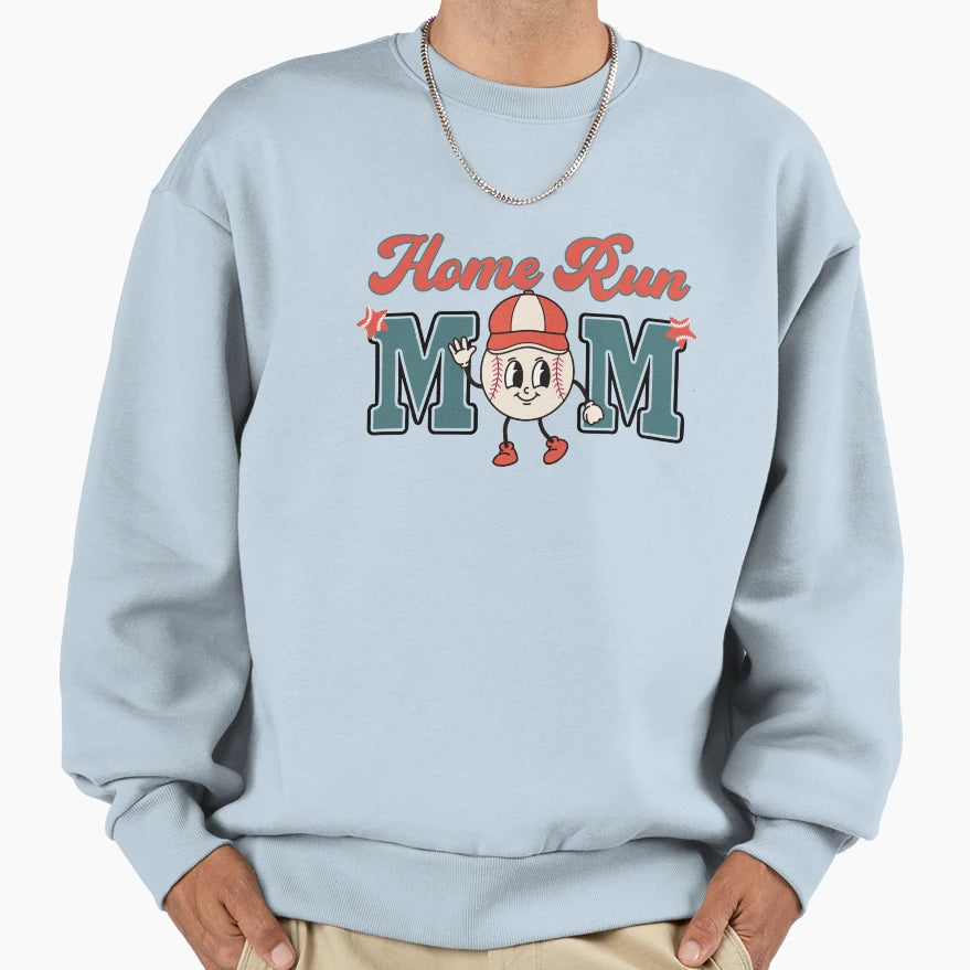 Homerun Mom Funny Baseball Sweatshirt - Trendy Graphic for Adults - T-Shirt, Sweatshirt, Hoodie