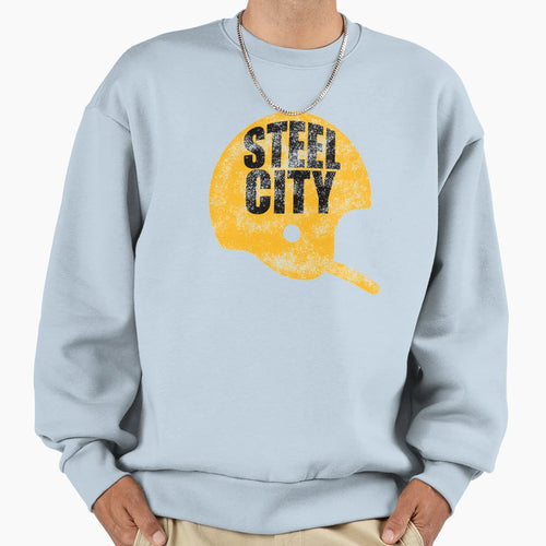 Pittsburgh Steel City Football Helmet T-Shirt - Unique Graphic Men Women - T-Shirt, Sweatshirt, Hoodie