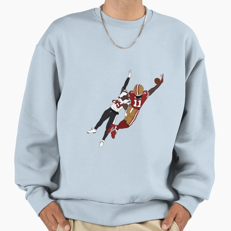 Brandon Aiyuks Catch Over Henry Sweatshirt - Graphic Print for Adults - T-Shirt, Sweatshirt, Hoodie
