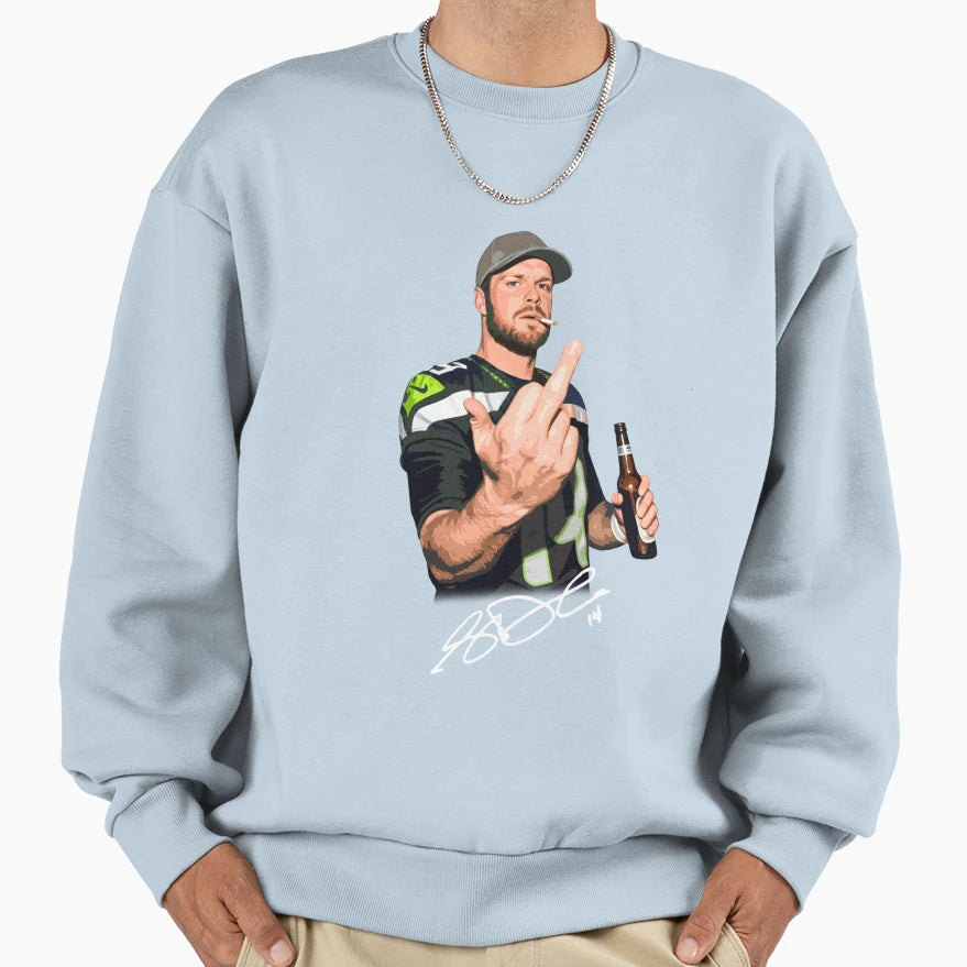 Sam Darnold Middle Finger Sweatshirt - Aesthetic Graphic for Adults - T-Shirt, Sweatshirt, Hoodie