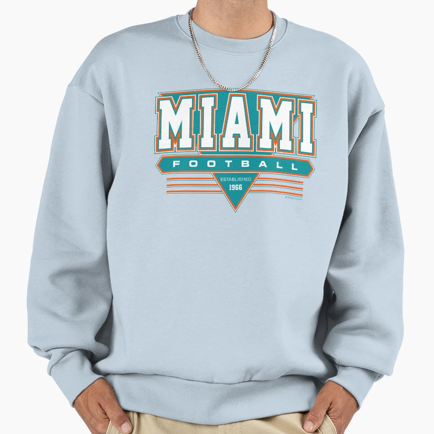 Miami Football Dolphins Inspired Sweatshirt - Novelty Apparel for Adults - T-Shirt, Sweatshirt, Hoodie
