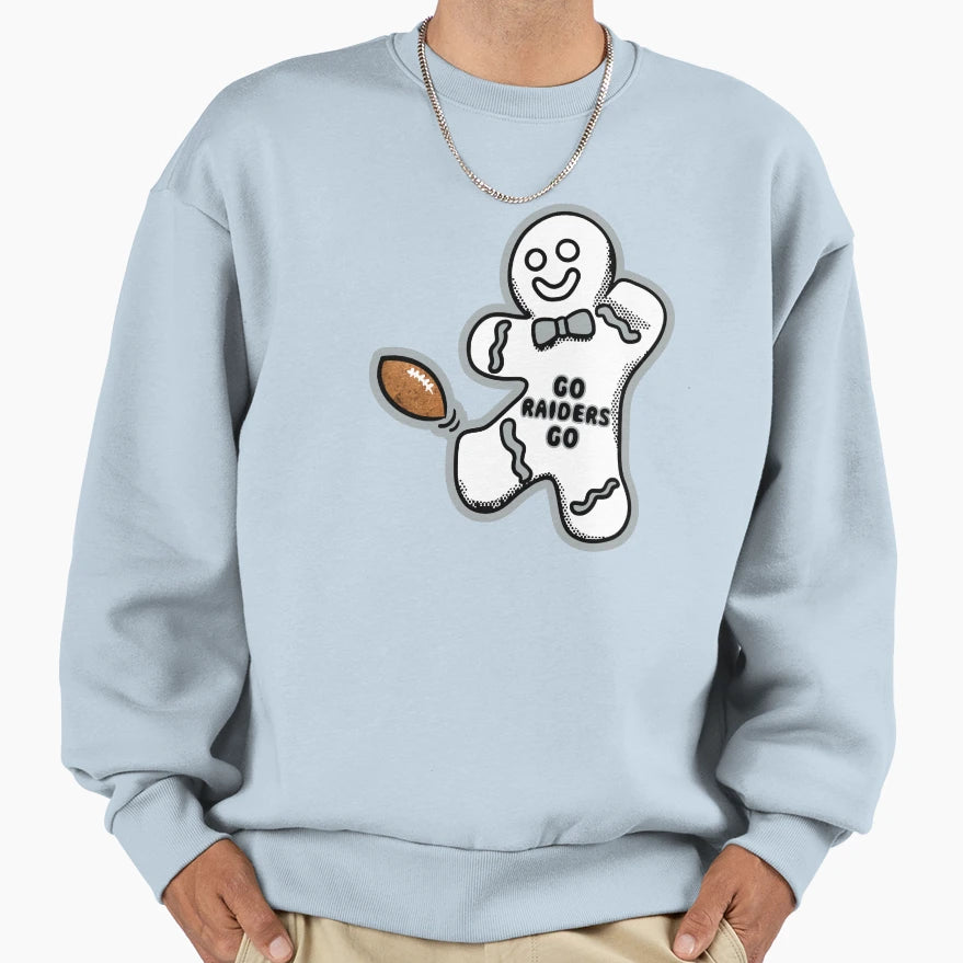 Las Vegas Raiders Gingerbread Sweatshirt - Minimalist Print Unisex - T-Shirt, Sweatshirt, Hoodie