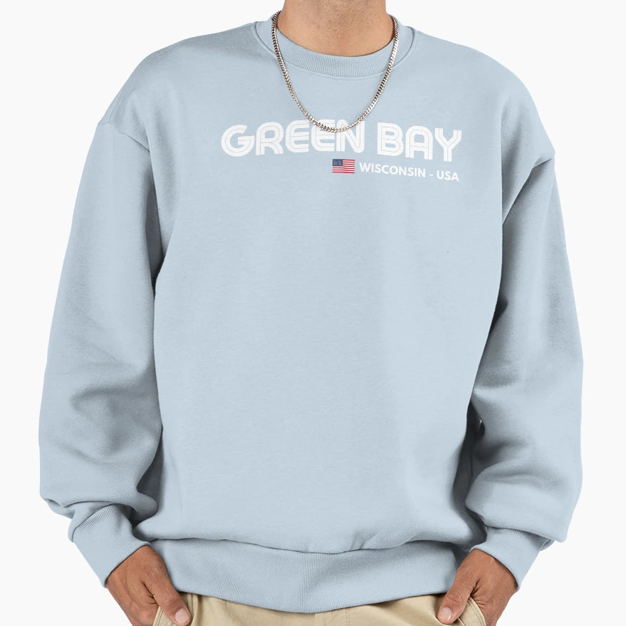 Green Bay Wisconsin Usa Sweatshirt - Trendy Graphic Unisex - T-Shirt, Sweatshirt, Hoodie