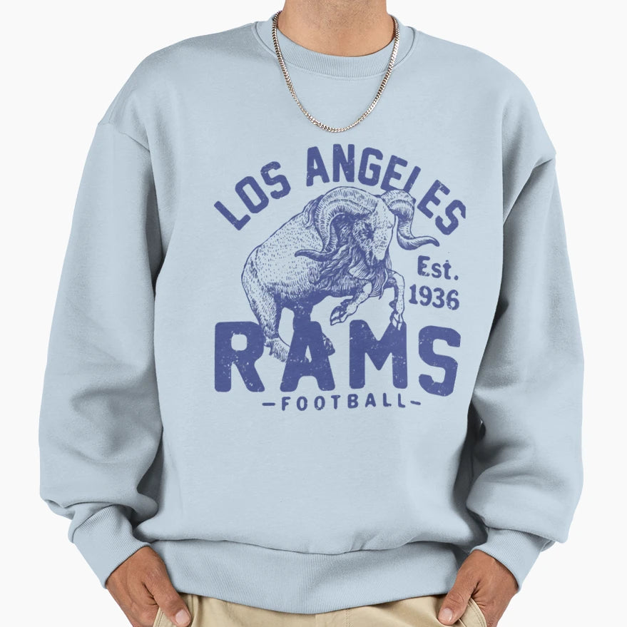 Football Los Angeles Rams Sweatshirt - Minimalist Print for Adults - T-Shirt, Sweatshirt, Hoodie