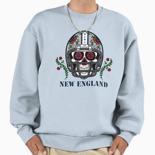 New England Football Helmet Sugar Sweatshirt - Custom Art Print Men Women - T-Shirt, Sweatshirt, Hoodie