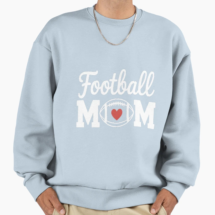 Mom Leopard Football Love Sweatshirt - Fun Novelty Design for Adults - T-Shirt, Sweatshirt, Hoodie
