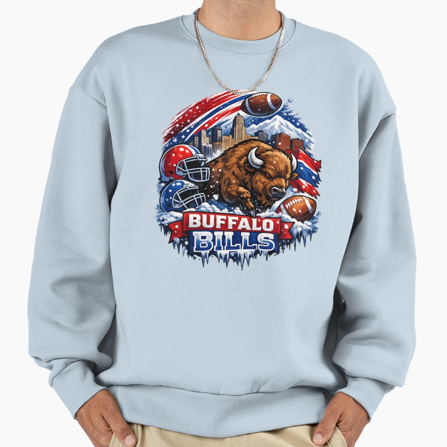 Buffalo Bills Football Bison Nfl Fan T-Shirt - Minimalist Print Men Women - T-Shirt, Sweatshirt, Hoodie