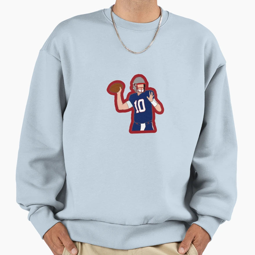 Mac Jones Patriots Sweatshirt - Minimalist Print for Adults - T-Shirt, Sweatshirt, Hoodie