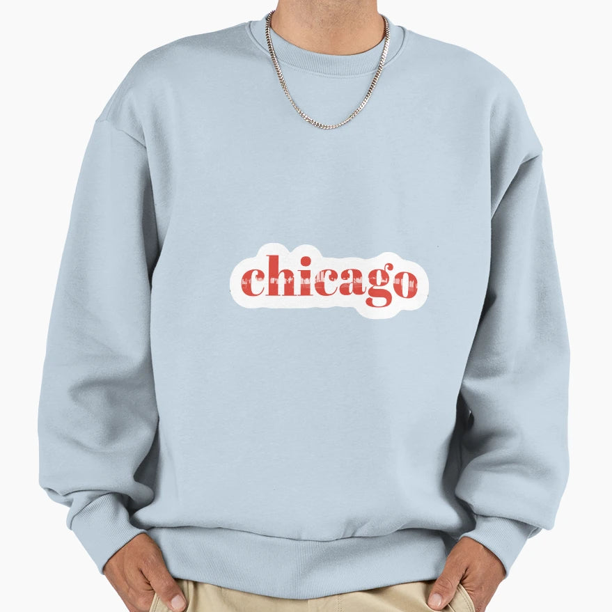 Chicago And Skyline Sweatshirt - Casual Everyday Wear Unisex - T-Shirt, Sweatshirt, Hoodie