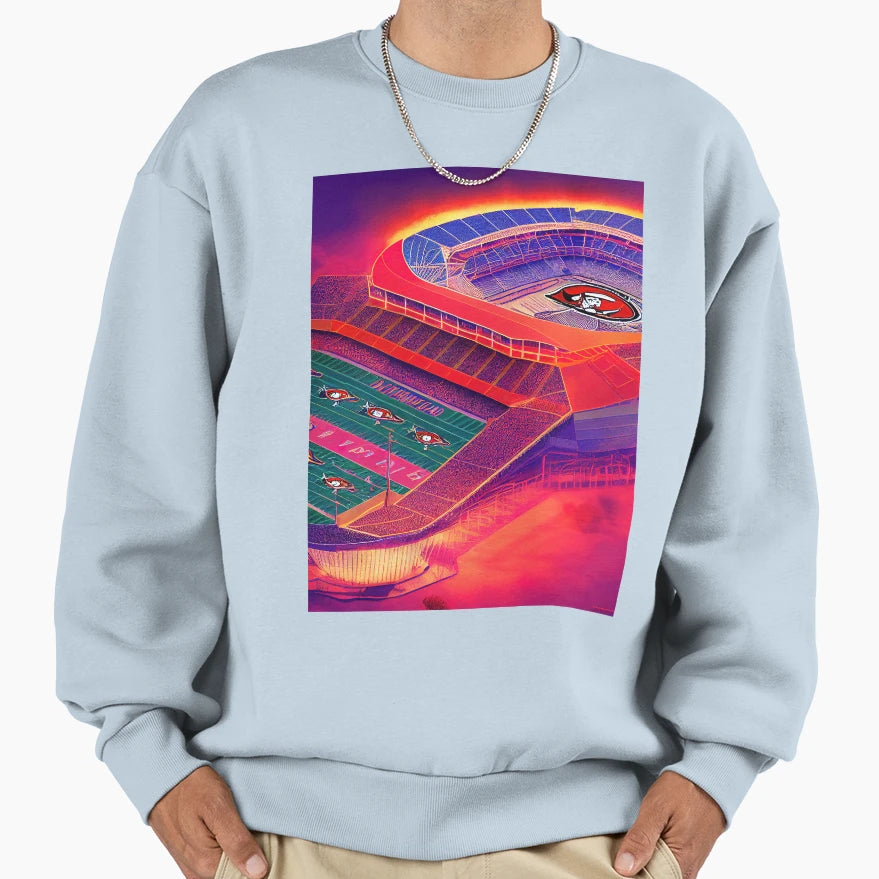American Football Stadium Sweatshirt - Custom Art Print Men Women - T-Shirt, Sweatshirt, Hoodie
