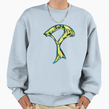 P Yellow Letter Sweatshirt - Trendy Graphic Men Women - T-Shirt, Sweatshirt, Hoodie