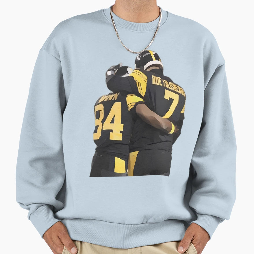 Antonio Brown And Ben Roethlisberger Sweatshirt - Graphic Print Unisex - T-Shirt, Sweatshirt, Hoodie