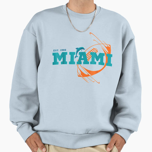 Miami Est 1966 Sports Team Athletic Sweatshirt - Unique Graphic for Adults - T-Shirt, Sweatshirt, Hoodie